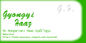 gyongyi haaz business card